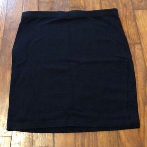 Black mini skirt